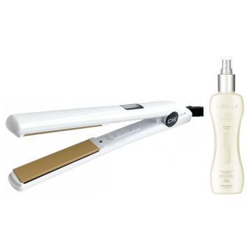CHI Stijltang G2 The White Edition + Biosilk Silk Therapy Thermal Shield 207ml
