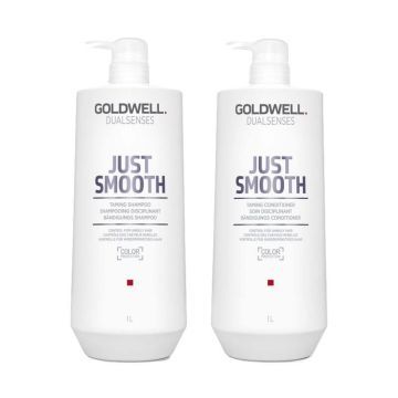 Goldwell Dualsenses Just Smooth Taming Shampoo 1000ml + Dualsenses Just Smooth Taming Conditioner 1000ml