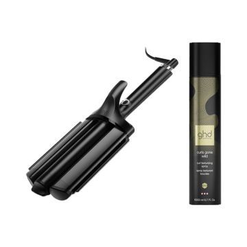 ghd Triple Waver + Curls Gone Wild Curl Texturising Spray 200ml