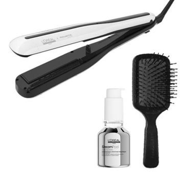 L'Oréal Steampod 3.0 + 3-in-1 Smoothing Treatment + Borstel
