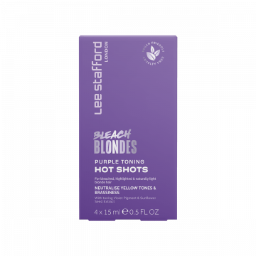 Lee Stafford Bleach Blondes Purple Toning Hot Shot 4x15ml