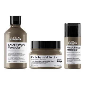 L'Oréal Absolut Repair Molecular Shampoo 300ml + Mask 250ml + Leave-in 100ml