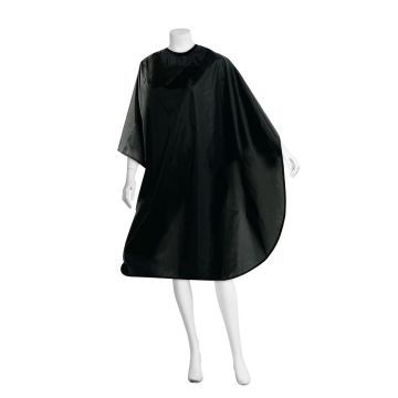 Comair Kapmantel duo nylon waterafstotend drukknop en band zwart 136x176cm