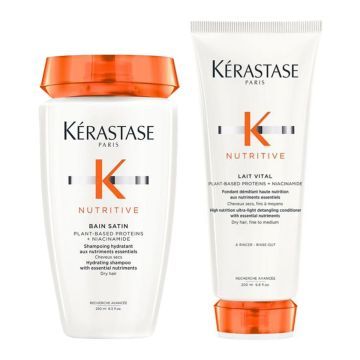 Kerastase Nutritive Bain Satin 250ml + Lait Vital 200ml