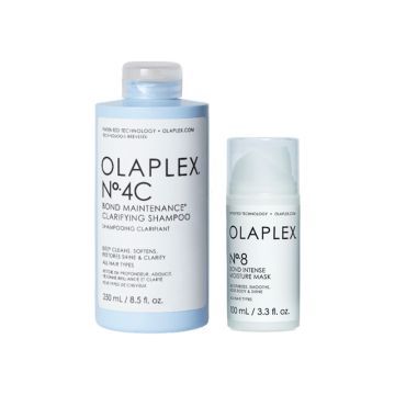 Olaplex No.4C Bond Maintenance Clarifying Shampoo 250ml + No.8 Bond Intense Moisture Mask 100ml