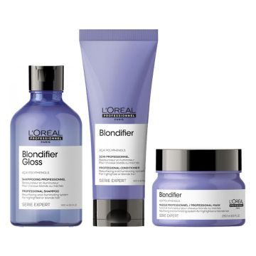 L'Oréal Serie Expert Blondifier Shampoo 300ml + Conditioner 200ml + Mask 250ml