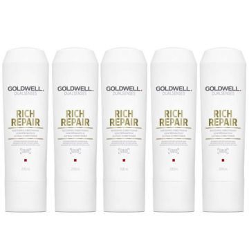 5x Goldwell Dualsenses Rich Repair Restoring Conditioner 200ml