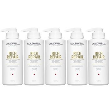 5x Goldwell Dualsenses Rich Repair 60 sec. Treatment 500ml
