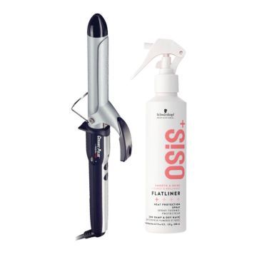 Babyliss PRO Titanium Tourmaline 25mm + Schwarzkopf OSiS+ Flatliner Heat Protection 200ml