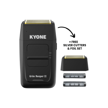 Kyone Grim Reaper II Dual Foil Shaver + GRATIS Silver Reaper Cutters & Foil Set