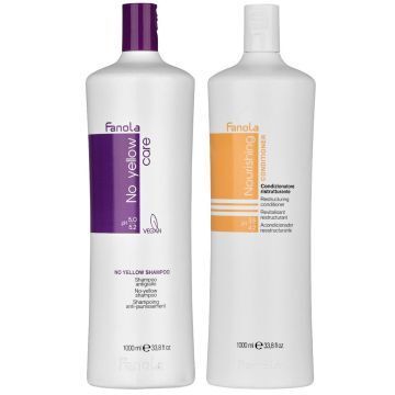 Fanola No Yellow Shampoo + Nourishing Conditioner 1000ml