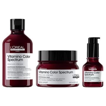 L'Oréal Vitamino Color Spectrum Shampoo 300ml + Masque 250ml + Glass Shine Serum 50ml