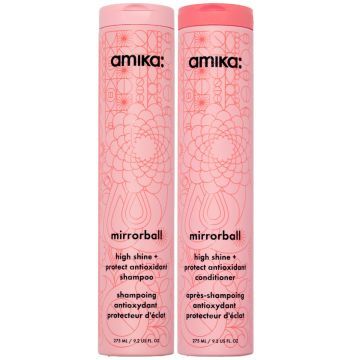 Amika Mirrorball High Shine+Protect Antioxidant Shampoo + Conditioner 275ml